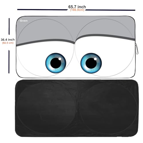 Truck Windshield Sun Shade for Car Windshield Cover Interior Front Window Shades Sun Visor Protector Blocks UV Rays Must (Grey / X-Large (Universal Fit))