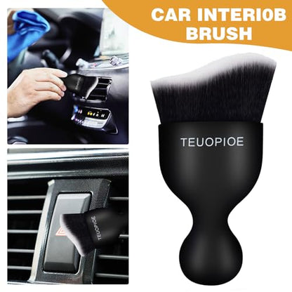 Car Detailing Brush for Interior Dusting and Air Vents (white)