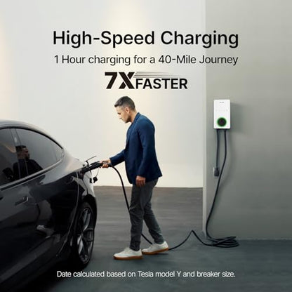 MaxiCharger Level 2 EV Charger up to 40Amp (White)