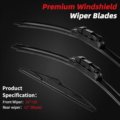 Premium Windshield Wiper Blades (28"+28"+12")