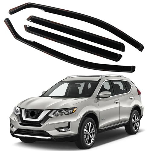 4PCS in Channel Rain Guards for 2014 (Fit for 2014-2020 Nissan Rogue)