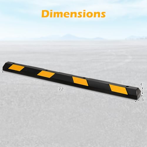 72" Rubber Parking Curb (4 Pack)