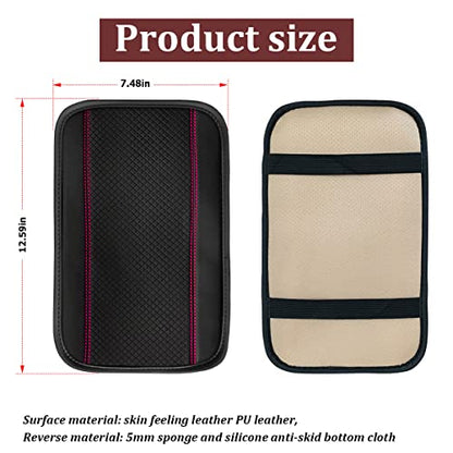 Car Center Console Pad (Style 2-Black/Pink)