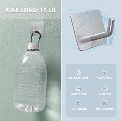 Adhesive Hooks for Shower Wall (Silver)