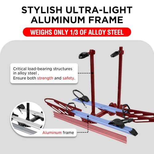 Young Hitch Mount Ebike Rack for Car (2-BIKE RACK 200LBS)