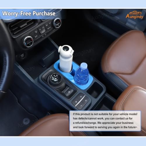 Center Console Cup Holder Protector Compatible with Ford Maverick 2022 (Blue)