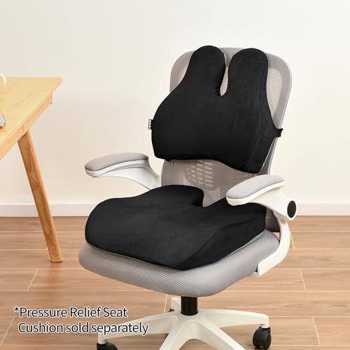 Lumbar Support Pillow for Office Chair (Black-gel / Standart)