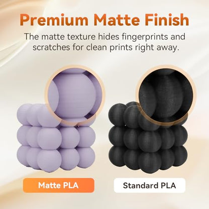 PLA Filament 1.75mm + (Matte Purple)