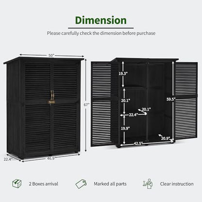 Outdoor Storage Cabinet (Black / Large)