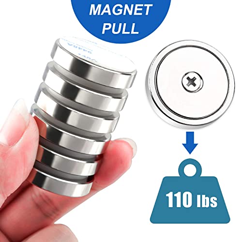 Magnets Neodymium Magnet 110LBS Strong Heavy Duty Rare Earth 6 P (110 lbs)