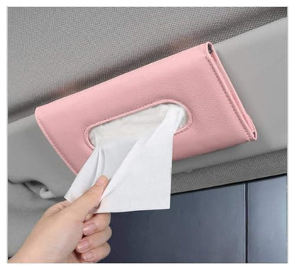 Pink Sun Visor Car Tissue Holder (Pink)