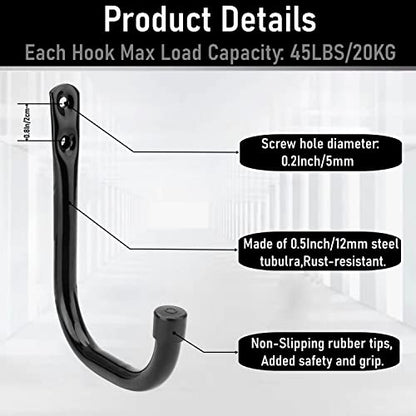20 Pcs Heavy Duty Garage Storage Utility Hooks (4.1inch(20Pcs))