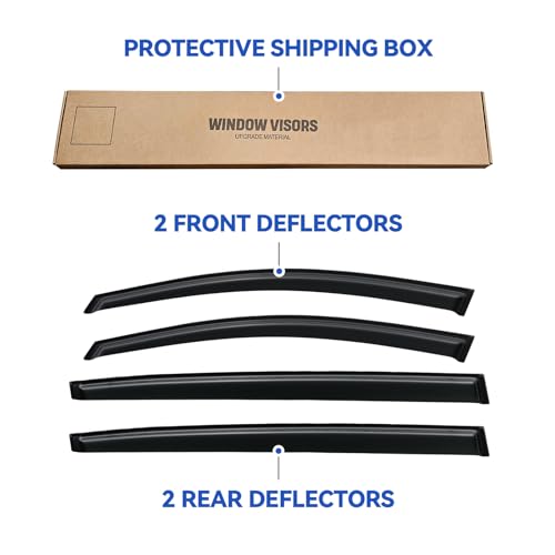 Window Visors Rain Guards for 2011 2012 2013 2014 2015 2016 Kia Sportage (2011-2016 Kia Sportage)