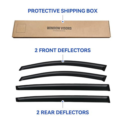 Window Visors Rain Guards for 2011 2012 2013 2014 2015 2016 Kia Sportage (2011-2016 Kia Sportage)