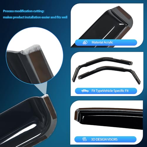 in Channel Rain Guards for Ford F150 Reg (Ford F150 2021-2026)