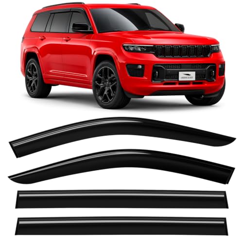 Tape on Extra Durable Rain Guards for Jeep Grand Cherokee L 2021 (For Grand Cherokee L 21-26)
