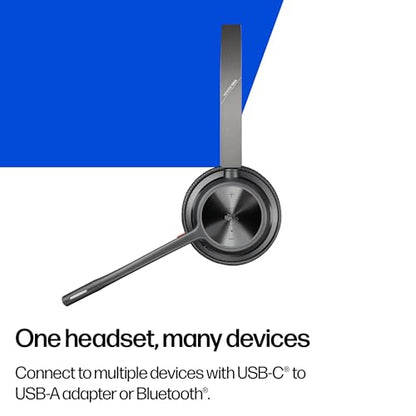 Poly Voyager 4320 UC Wireless Headset & Charge Stand (Headset + Charge Stand, Teams Version)