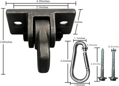 Heavy Duty White Metal Color Swing Hangers Screws Bolts Included Over 5000 lb Capacity Playground Porch Yoga Seat Trapeze Wooden Sets Indoor Outdoor (4 Pack / 4 Packs Silver)