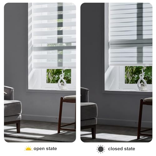 Zebra Blinds for Windows (44"w X 72"h / White)