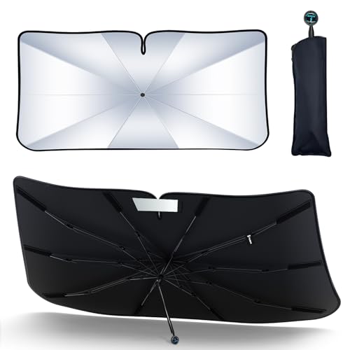 2026 Upgrade] FLORICH Windshield Sunshade Umbrella Foldable Car Windshield Sun Shade Cover (M-2(55" L x 32" W))