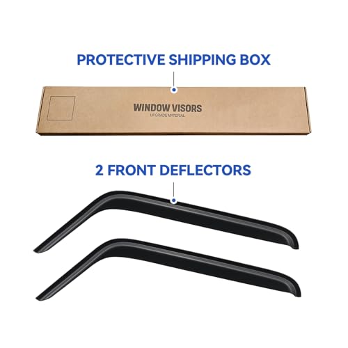 Window Visors Rain Guards for 2007 (2007-2018 Jeep Wrangler JK)