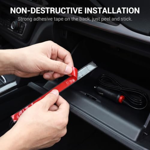 24‑LED USB Car Interior Ambient Light Strips (1 PC / White)