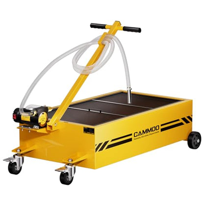 25 Gal Electric Oil Drain Pan with Pump (Yellow)