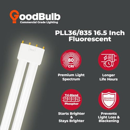 PLL36 835 36W 16.5" Twin Tube Compact Fluorescent Light Bulb 4 (3500k / 10 Count (Pack of 1))