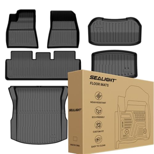 2024 2025 2026 Tesla Model 3 Floor Mats All Weather Full Set by SEALIGHT