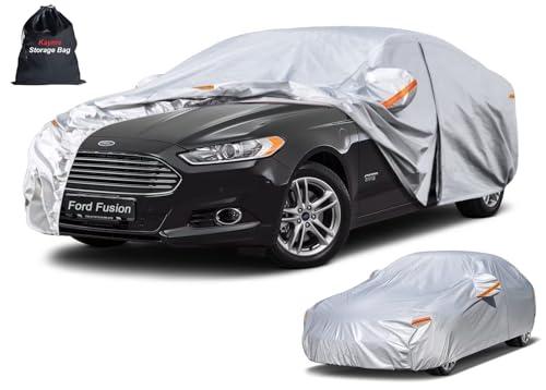 6 Layers Sedan Waterproof Car Cover for Ford Fusion 2005 (LM-Silver / Custom Fit Ford Fusion)