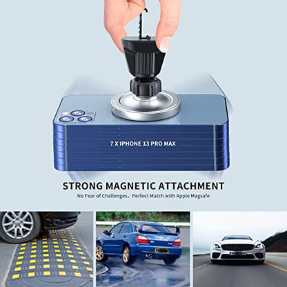 for MagSafe Car Mount Charger iPhone Wireless Car Charger (Silver)