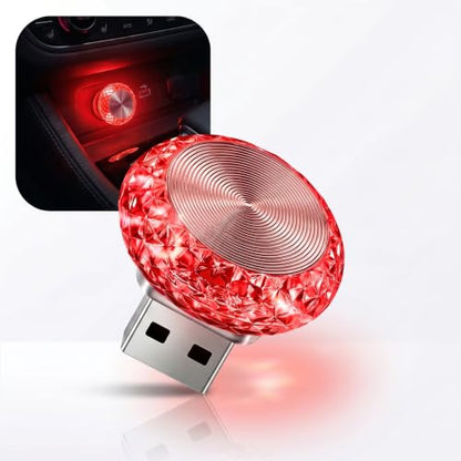 Car Interior USB LED Atmosphere Lamp (1PC / Red)