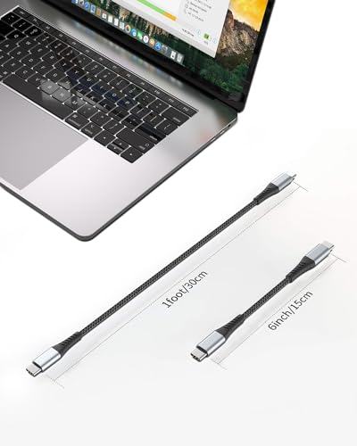 1FT USB C to USB C Cable (1 Feet / USB C to USB C / Black)