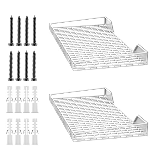 2 Pack Wall Mounted Storage Shelves (White / 12*23.5")
