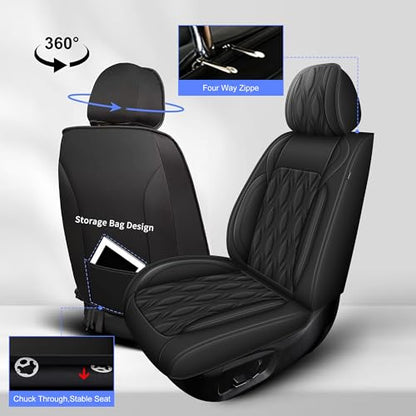 Full Set Waterproof Leather Seat Covers for Toyota Camry 2002 (#067 Black / 3.Camry-5 Seat Covers Full Set)