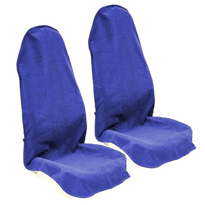 Car Seat Cover Protector Front Seats (2Pcs Front Seat Towel / Blue)