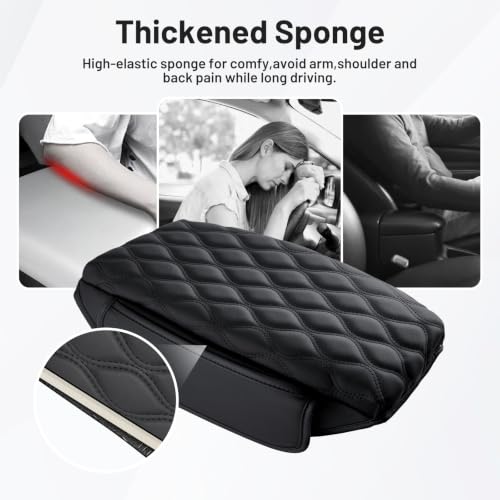 Center Console Cover for 2024 (10)24-26|Ranger |Wavy,+Thick,+Pockets)