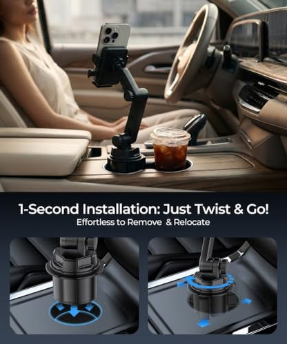 Cup Holder Car Phone Mount (Single Clamp)