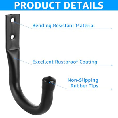 24 Pack Heavy Duty Garage Storage Utility Hooks 3.35" Kayak Wall Hangers Ladder Hooks for Garage