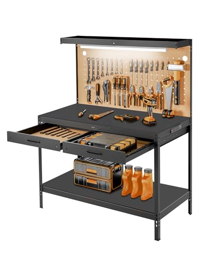 Work Benches for Garage (Dark Black)
