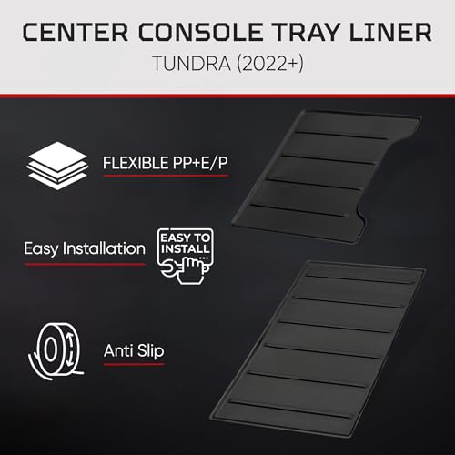 2022+ Tundra & 2023+ Sequoia Console Tray Liner (Pack of 2 / 2022+ Tundra Platinum,1794,TRD PRO & 2023+ Sequoia)