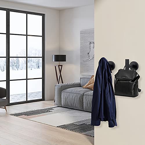Bath Towel Hooks (Matte Black / 4 Pack)