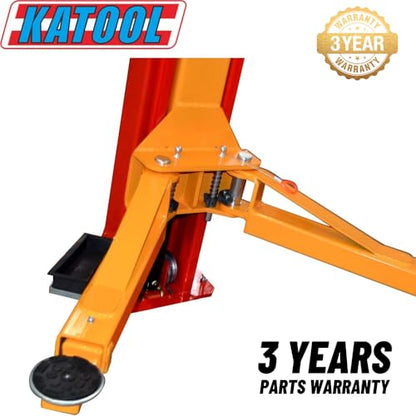 1100lbs 2 Post Car Lift Truck Clear Floor Hoist Manual Safety Releases on Both Sides Repair Tools for Shop and Home Garage (M110)