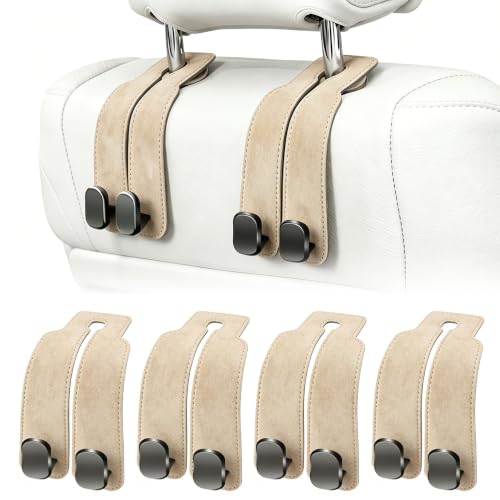 Car Headrest Hooks (Beige)