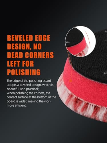 Wool Polishing Pads (2Pcs 5Inch Ultra Coarse Short Hair Wool / 5 Inch (125mm))