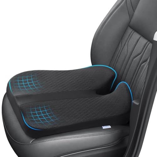 Elevated Car Seat Cushion for Improved View (Black)