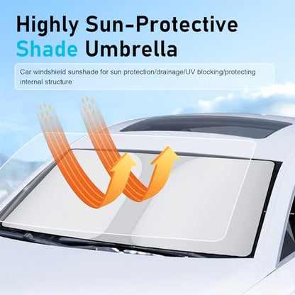 Car Windshield Sun Shade Umbrella (1 PC / Silver #02)