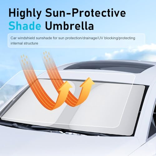 Car Windshield Sun Shade Umbrella (1 PC / Silver #01)