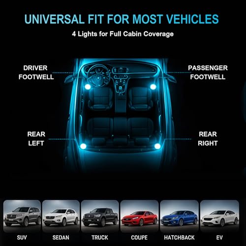 Car Interior LED Lights (Ice Blue)