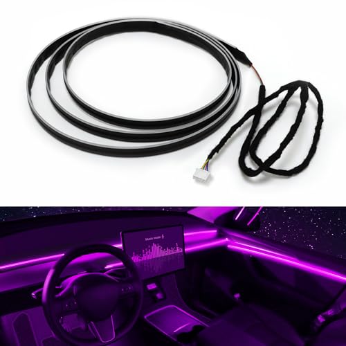 RGB Acrylic Interior Car LED Strip Light 43 (RGB 1 Light (43 inch - Only Strip))